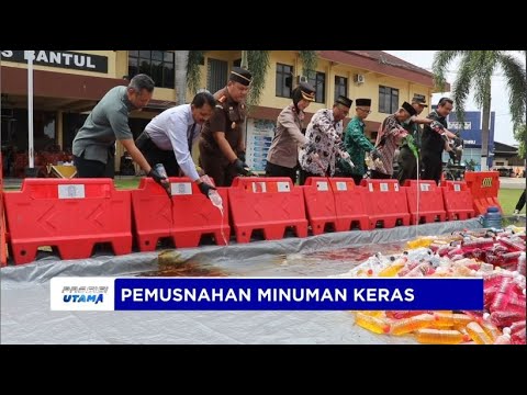 POLRES BANTUL GELAR PEMUSNAHAN MIRAS