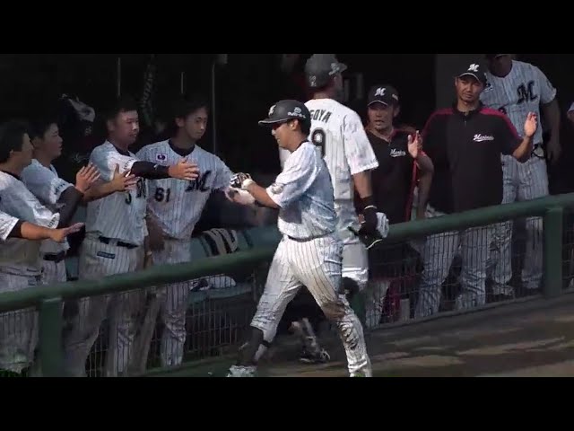 【ファーム】明日につながる一打!! マリーンズ・菅野 意地のタイムリー2ベースヒット!! 2018/8/3 M-E(ファーム)