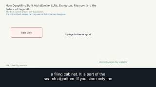 How DeepMind Built AlphaEvolve: LLMs, Evaluators, Memory, and the Future of Legal AI