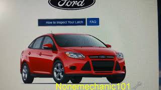 2012 Ford Focus Door Latch Safety Recall Again: Safety Recall Notice 20S30, 15S16, 16S30