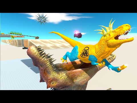 EXTREME PARKOUR DEADLY T-REX and Spinosaurus Giant Mouth - ARBS
