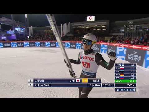 Yukiya Sato 147 metrów nowy rekord Wielkiej Krokwi w Zakopanem