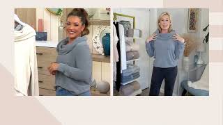 Barefoot Dreams CozyChic Ultra Lite Cowl Neck Pullover on QVC