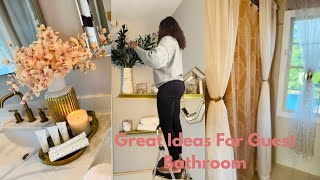Glam Bathroom Refresh | Clean and Decorate With Me | How to Decorate a Guest bathroom