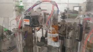 Maquina envasadora de bolsas Pre Formadas de 06 estaciones con Balanza Multicabezal