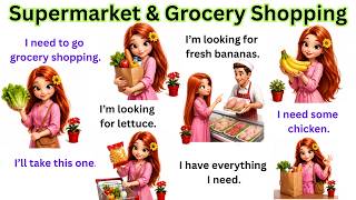 100 Supermarket & Grocery Shopping English Sentences | Speak English Easily in Daily Life