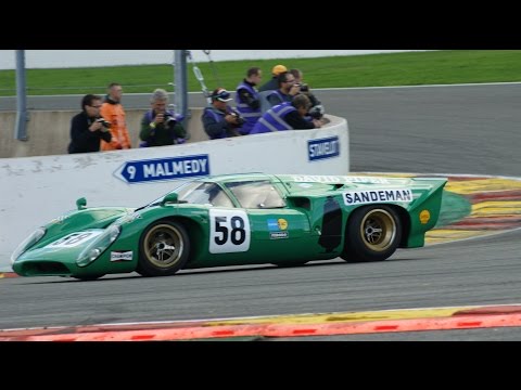 Lola T70 MK3B David Piper on Spa : V8 accelerations & Fly Bys [HD]