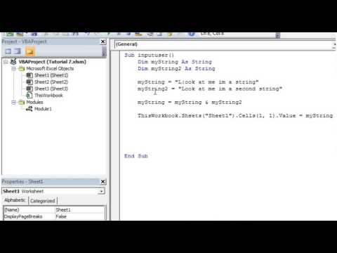 Excel 2010 VBA Tutorial 8   Strings