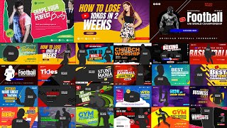 100+ Attractive YouTube Thumbnail Templates in PSD Part 1