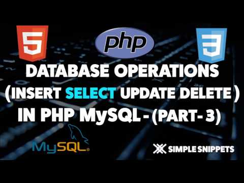 Designing Webpage Database in phpmyadmin Database operations in PHP MySQL