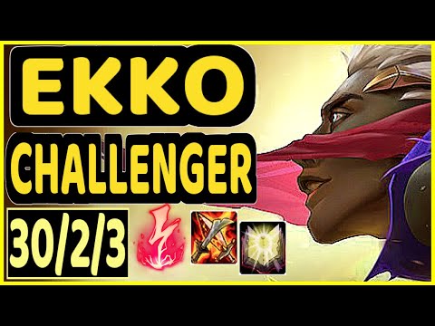 GREVTHAR (EKKO) - 30/2/3 KDA CHALLENGER GAMEPLAY - BR