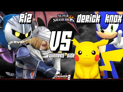 CROSSxUP 2 Smash 4 -  HBA| Riz (Meta Knight, Shiek) Vs. Derick Knox (Pikachu, Sonic) - Winners Side