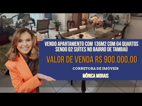 Vendo apartamento com 136m2 no Bairro de Tambau com 04 quartos sendo 02 suítes.