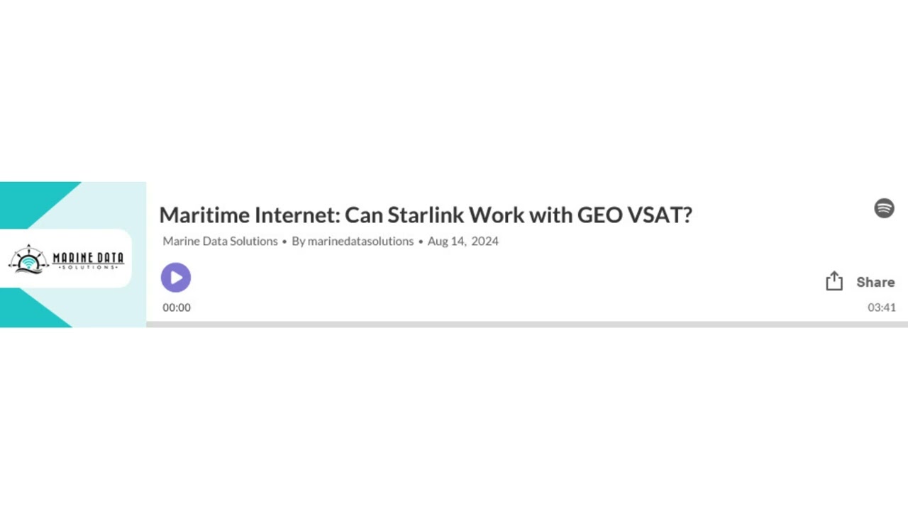 Podcast Episode: Maritime Internet: Can Starlink Maritime Speed Bond with GEO VSAT?