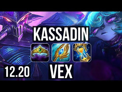 KASSADIN vs VEX (MID) | Quadra, 2.4M mastery, 1100+ games, Rank 14 Kassadin | KR Master | 12.20