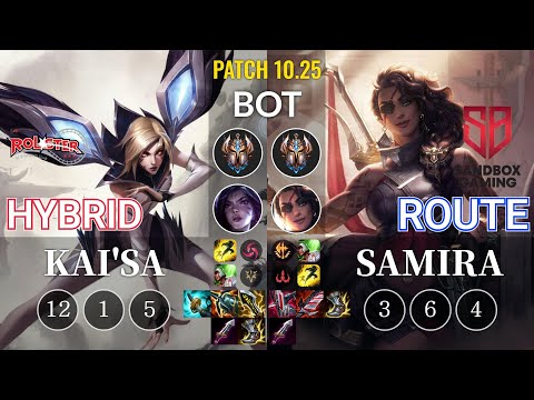 KT HyBriD Kai'Sa vs SB Route Samira Bot - KR Patch 10.25