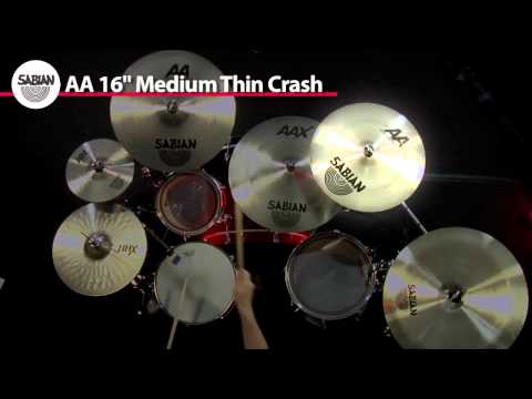 Sabian 16" AA Medium-Thin Crash Cymbal imagen 2
