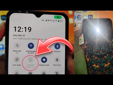 vivo flashlight not working. | Flashlight camera in use