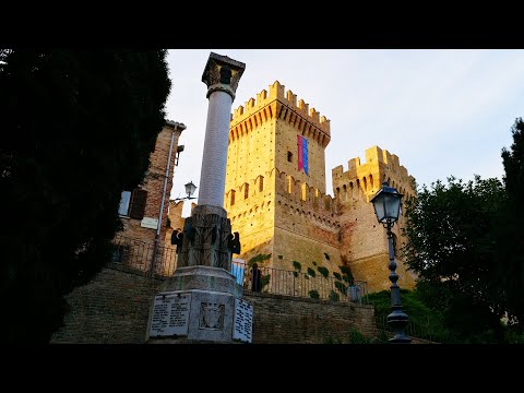 4K HDR Walking Tour | Village of Offagna | Offagna (AN) | Marche Walk Slow TV - ITALY Aug 2021