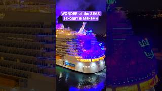 WONDER of the SEAS заходит в Майами #wonderoftheseas #miami #umarkeyn #4k #cruiseship #cruisetour