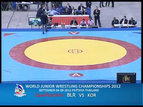 WORLD JUNIOR WRESTLING CHAMPIONSHIPS 2012_BLR VS KOR