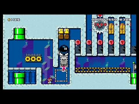 ドッスンの八つの試練　Thwomp 8 challenges by ねむのき - SUPER MARIO MAKER - NO COMMENTARY 1bf