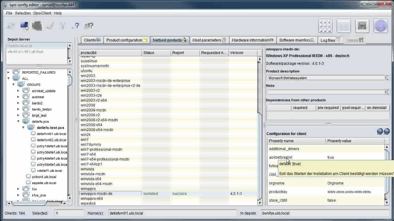 Client Management with opsi: Automatic Operating System Installation