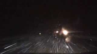 preview picture of video 'Driving through heavy snow southbound on the M69'