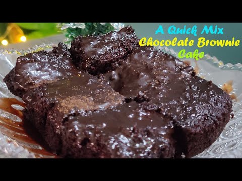A Quick Mix Chocolate Brownie Cake | Recipe Urdu/Hindi