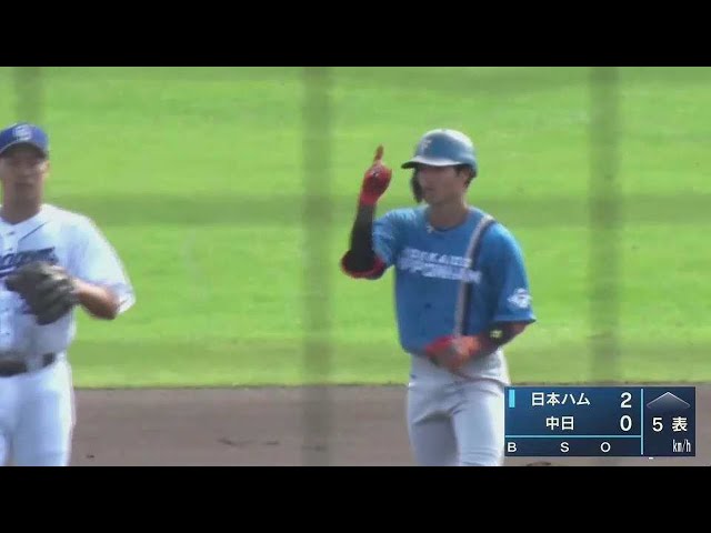【みやざきPL】上手く打ち返した!! ファイターズ・細川凌平の2点タイムリー2ベースヒット!! 2022年10月18日  中日ドラゴンズ 対 北海道日本ハムファイターズ