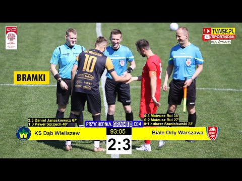 tv.nsk.pl [bramki] KS Dąb Wieliszew - Białe Orły Warszawa 2:3 (1:3) 2023-04-22 g. 12:00