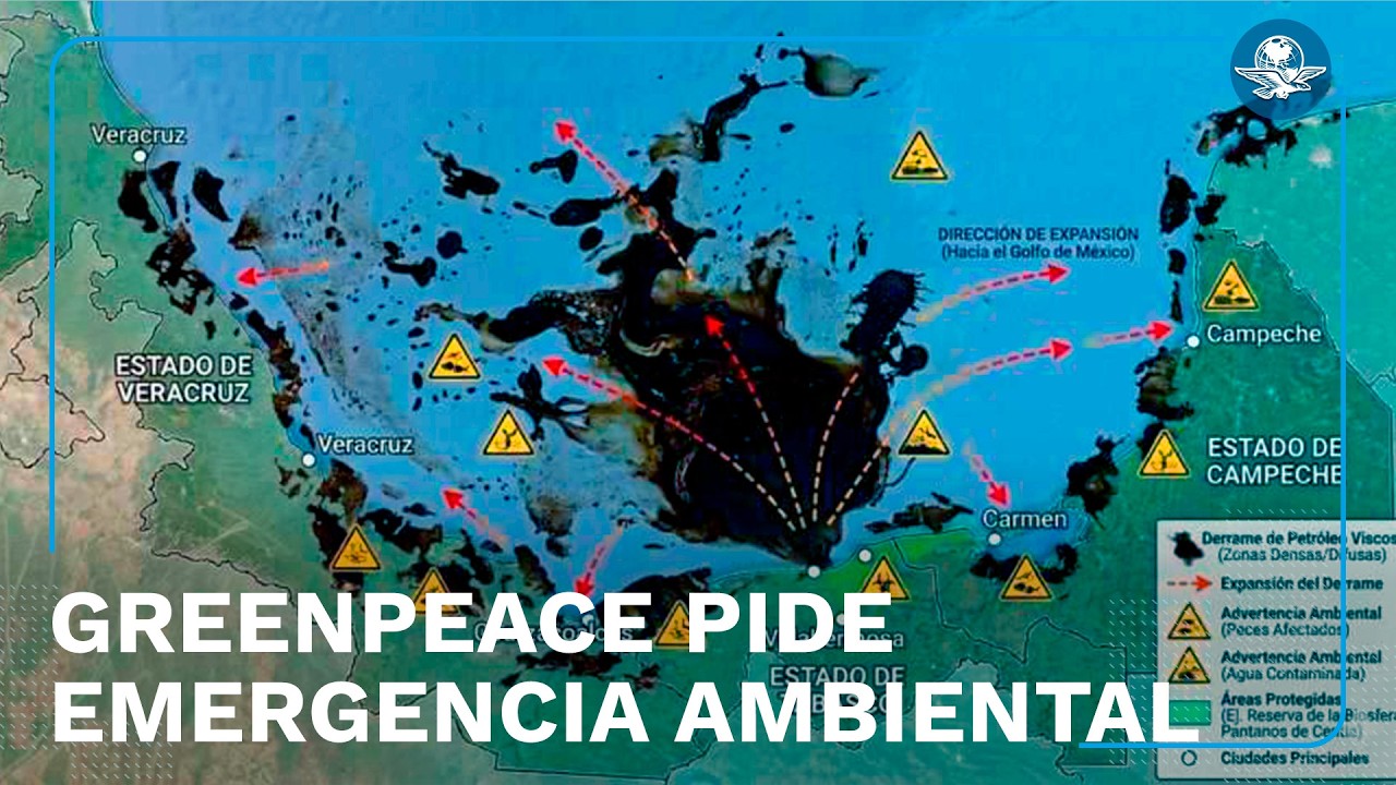 Derrame petróleo en el Golfo de México: 630 km afectados, alerta Greenpeace