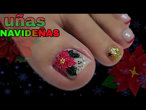 Hermosa decoración de UÑAS NAVIDEÑAS 😍💅#miarteentusuñas