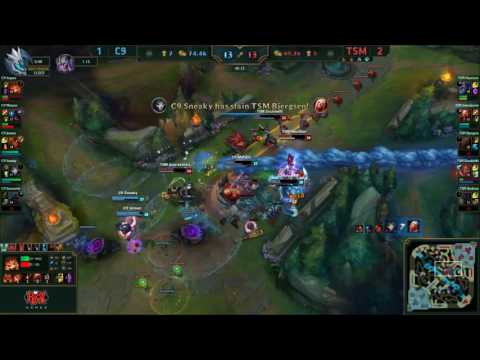 Doublelift Lucian insane kiting vs Cloud 9 in Game 4 - League of Legends