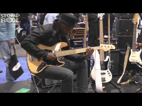 Marcus Miller Jamming on the Dunlop / MXR Booth at Namm 2015