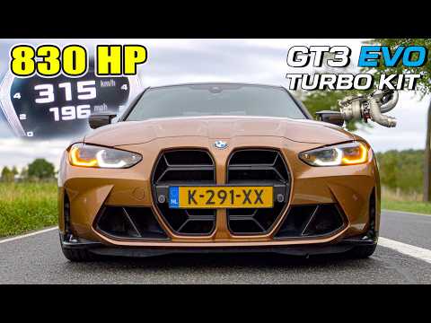 830HP BMW M3 G80 with MOST ADVANCED S58 TURBOS hits the AUTOBAHN!