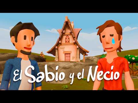 El SABIO y el NECIO 🏠 ¿Casa en la Roca o Arena? 🌧️ BIBTOONS | Historias Biblicas Animadas