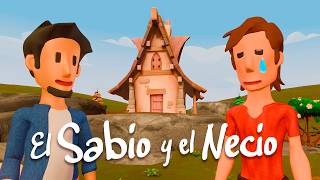 El SABIO y el NECIO 🏠 ¿Casa en la Roca o Arena? 🌧️ BIBTOONS | Historias Biblicas Animadas