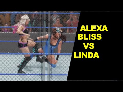 WWE 2K19 Alexa Bliss vs Linda - Steel Cage