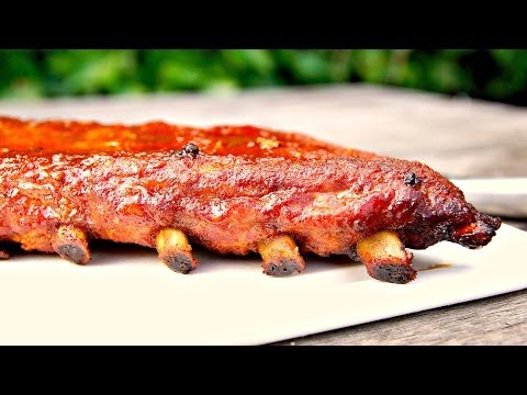 4th of July -SMOKED Sweet Apple Baby Back RIBS - Independence day barbecue