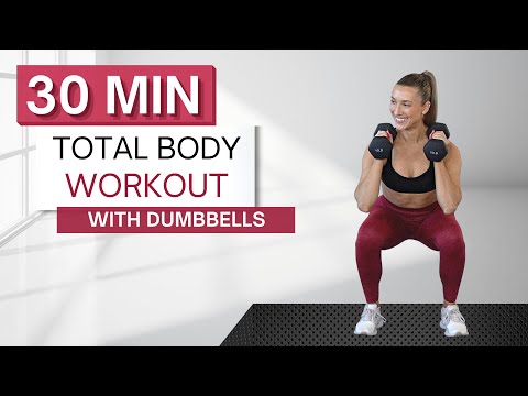 30 min SCULPT + STRENGTHEN TOTAL BODY WORKOUT | With Dumbbells (And Without) | Warm Up + Cool Down