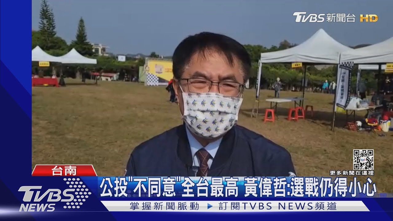 公投「不同意」台南全台最高 黃偉哲:選戰仍得小心