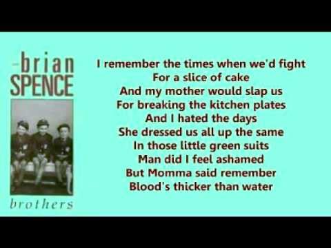 Brian Spence - Brothers ( + lyrics 1986)