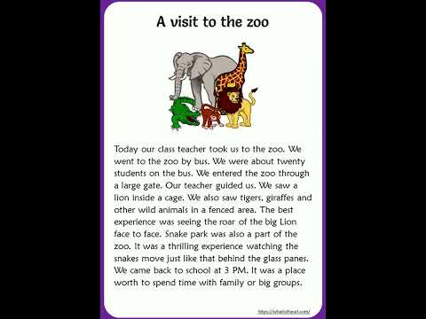 A visit to the zoo || Short essay || English