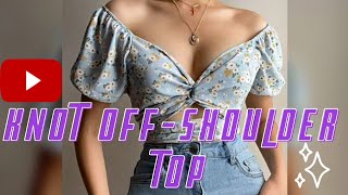 FRONT KNOT-TWISTED TOP | DIY SUMMER OUTFIT