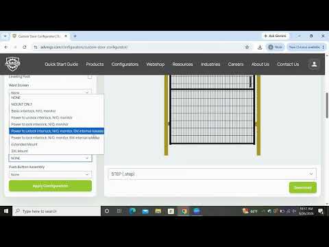 AMGS Custom Door Configurator Demo