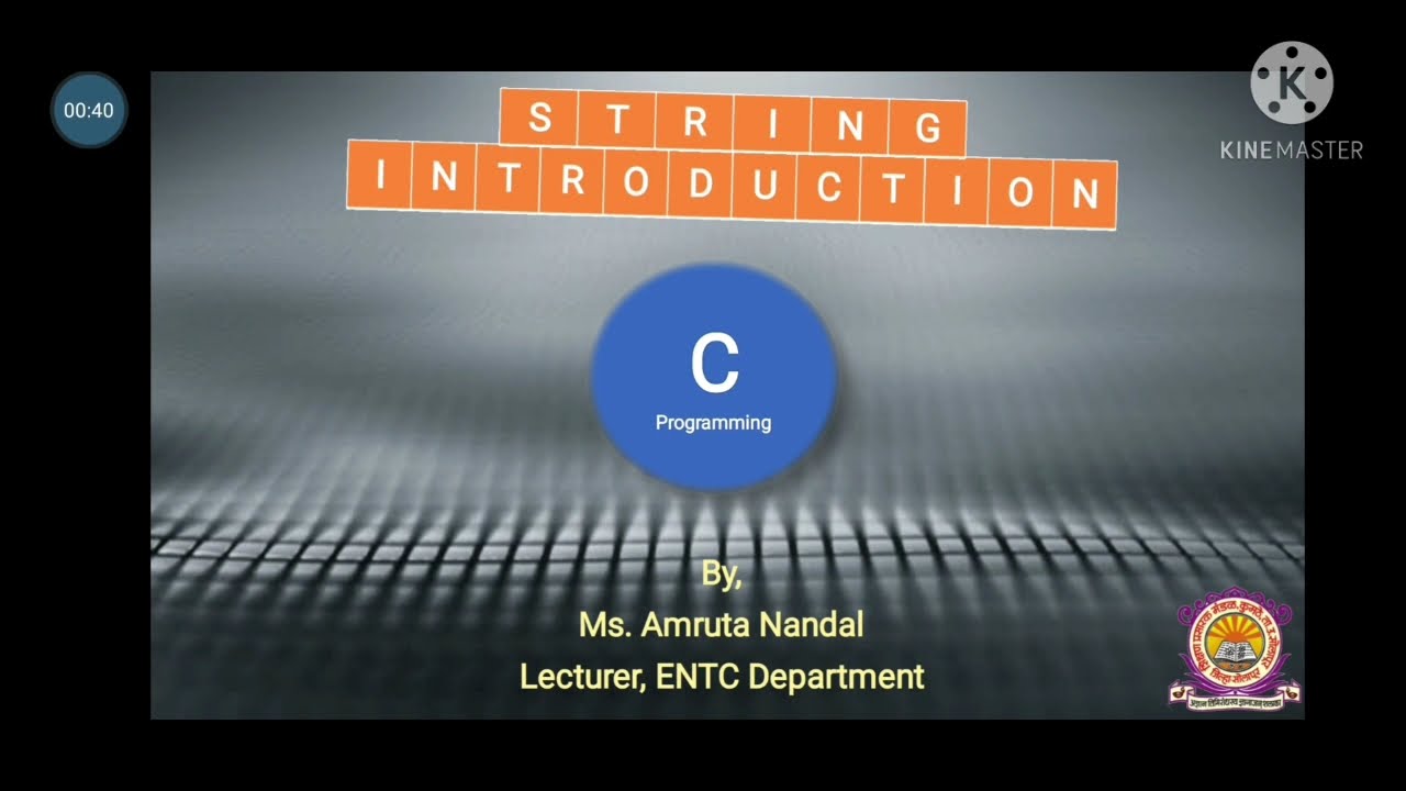 #EJ2I-CPR-UNIT-III- Array and String | Introduction to string | Lecture - 5