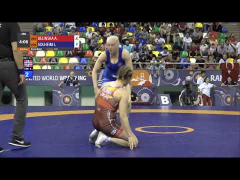 BRONZE WW - 76 kg: A. BELINSKA (UKR) v. I. SOLHEIM (NOR)