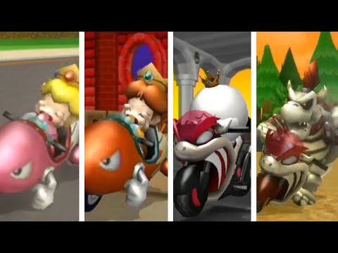 Mario Kart Wii Custom Tracks - All Characters Losing Animations (Bikes)