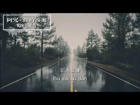阿冗 - 你的答案 Ni De Da An ( 動態歌詞 Pinyin/English translation subtitle)
